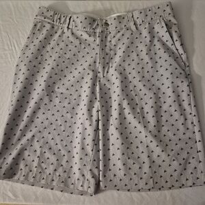 Adidas Performance Golf Shorts - Casual Grey Logo Print - Men's 32